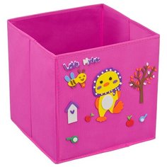 Кофр с аппликацией "Утенок", Д300 Ш300 В300, розовый Handy Home
