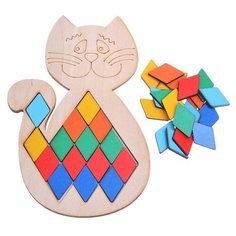 Деревянная мозаика Smile Decor Кот (П020)