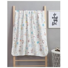 Одеяло Крошка Я легкое "Друзья", 90*90 см, муслин четырехслойный