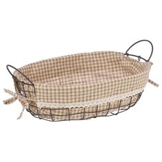 Корзина стеллажная овальная с ручками "Решетка", Д360 Ш250 В110, коричневый Handy Home