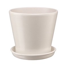 Керамический горшок "Флора" с подставкой, 1,8 л., Д163 Ш163 В150, бежевый Engard