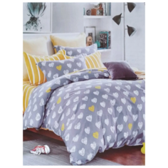 Комплект постельного белья Миланика Притяжение, евро, сатин-твил 100% хлопок Milanika