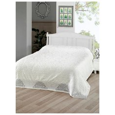 Простынь махровая "KARNA" жаккард OTTOMAN; Кремовый ; Размер: 1.5