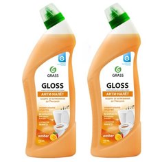 Чистящий гель для ванны и туалета "Gloss amber" 750мл, 2 шт. Grass