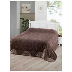 Простынь махровая "KARNA" жаккард OTTOMAN; Темно-коричневый ; Размер: 1.5