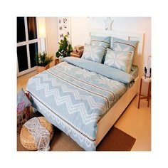 Комплект постельного белья Фланель "Северная легенда Голубая" Евро/50 Ashgabat Dokma Toplumy