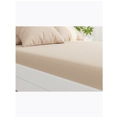 Простынь Сказка "Вязание" 150х215 см 1,5-спальная, беж