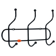 ВЕШАЛКА НАСТЕННАЯ "ДРУЖБА 3" (3 КРЮЧКА) 265*150*60 ММ ЧЕРНЫЙ (1/10) ВН 330Ч ЗМИ