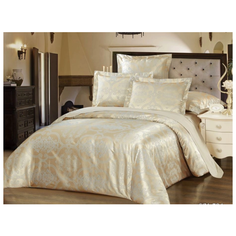 Комплект постельного белья Миланика, Воздушный замок, Семейный, Сатин-жаккард, Хлопок, наволочки 70х70 2 шт. 50х70 2 шт. Milanika