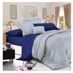 Комплект постельного белья Миланика "Черничный пудинг", евро, сатин 100% хлопок. Milanika