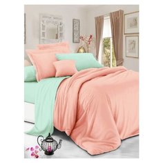 Комплект постельного белья Миланика, Леденцовая карамель, 2-спальный с простыней Евро, сатин 100% хлопок Milanika