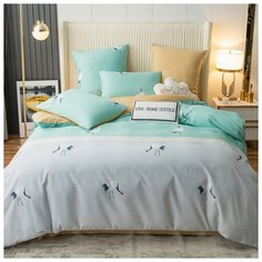 Комплект постельного белья СИТРЕЙД, AR204, Сатин, 2-х спальный, наволочки 70x70, простыня на резинке 140х200 см