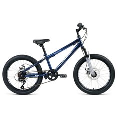Велосипед 20 Altair MTB HT 20 2.0 disc 6 ск 20-21 г, 10,5 Темно-синий/Серебро/RBKT11N06003