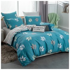 Комплект постельного белья СИТРЕЙД, AR186, Сатин, Евро, наволочки 50x70, 70x70, простыня на резинке 160х200 см