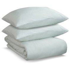 Комплект постельного белья двуспальный из сатина мятного цвета из коллекции Wild Tkano