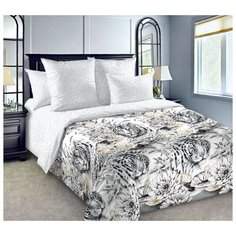 Постельное белье «Белый тигр 1», перкаль (Евро) Текс Дизайн