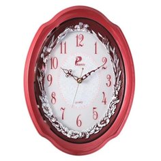 Часы настенные овальные PHOENIX P 002017 розового цвета 28,3х37 см
