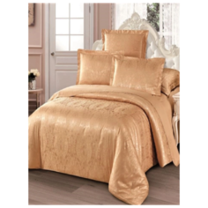 Комплект постельного белья Миланика, Сулейман, Семейный, Сатин-жаккард, Хлопок, наволочки 70х70 2 шт. 50х70 2 шт. Milanika