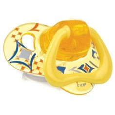 Nuby Пустышка Natural Touch с рождения (желтая)