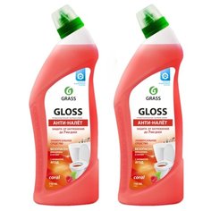 Чистящий гель для ванны и туалета "Gloss coral" 750мл, 2 шт. Grass