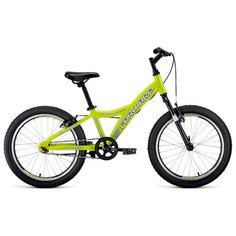 Велосипед FORWARD COMANCHE 20 1.0 (20" 1 ск. рост 10.5") 2020-2021, желтый/белый, RBKW1J301001