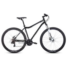 Велосипед FORWARD SPORTING 29 2.0 disc (29" 21 ск. рост 17") 2020-2021, черный/белый, RBKW1M19G009