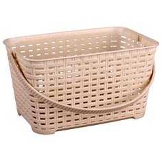 КОРЗИНА "ПЛЕТЕНКА" ПРЯМОУГ. 3 Л С РУЧКОЙ (СЛОН. КОСТЬ) "АЛЬТЕРНАТИВА" М4563 Alternativa