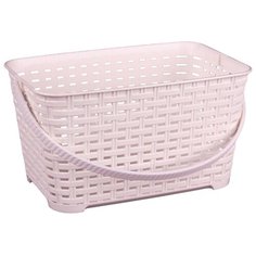 КОРЗИНА "ПЛЕТЕНКА" ПРЯМОУГ. 3 Л С РУЧКОЙ (БЕЛЫЙ) "АЛЬТЕРНАТИВА" М4564 Alternativa