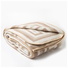 Одеяло VLADI шерстяное, "Греция", 140*205 см, цвет бежевый