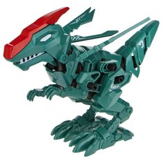 Сборный динозавр 1Toy Робо-велоцираптор с крыльями, зеленый, 48 деталей, коробка 28*8*21 см, движение, звук (Т19094)