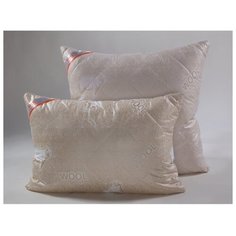 Подушка стеганная VESTA текстиль 50*70 см, шерсть мериноса, ткань глосс-сатин, полиэстер Веста