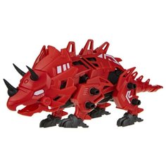 Сборный динозавр 1Toy Робо-трицератопс, красный, 54 детали, коробка 28*8*21 см, движение, звук (Т19089)