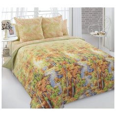 Постельное белье «Золотая осень 1», перкаль (2 сп с европростыней), Книжка ПВХ Текс Дизайн