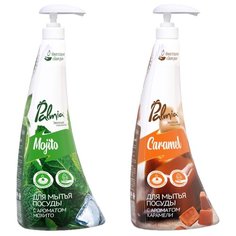 Набор из 2 Шт. Palmia Caramel средство для мытья посуды с ароматом карамели 450мл.+ Palmia Mojito средство для мытья посуды с ароматом мохито 450мл.
