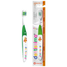 Зубная щетка Toothbrush Junior Soft для детей 6+, цвет - зеленый Dentissimo