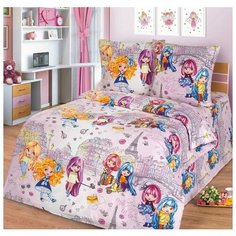 Детский комплект постельного белья Миланика "Каникулы", 1,5-спальный, поплин 100% хлопок Milanika