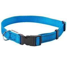 Ошейник капроновый CHOKERZ синий светоотражающий. Длина 40-60 см. Ширина 25 мм.