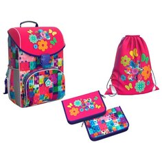 Ученический ранец ErichKrause® ErgoLine® 15L Patchwork с наполнением 48466/1