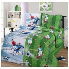 Детский комплект постельного белья Миланика "Матч", 1,5-спальный, поплин 100% хлопок Milanika