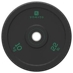 Бамперный диск для штанги 10 кг, внутренний диаметр 50 мм DOMYOS X Декатлон Decathlon