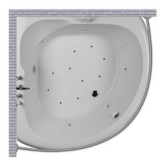 Карниз для ванной Aquatika Tema 150x150 Полукруглый, дуга Good Home Shop