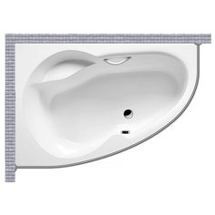 Карниз для ванной Excellent Crystal 140x95 Асимметричный Good Home Shop