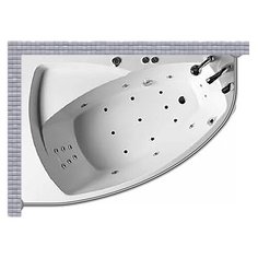 Карниз для ванной Banoperito Belinda 150x95 Асимметричный Good Home Shop