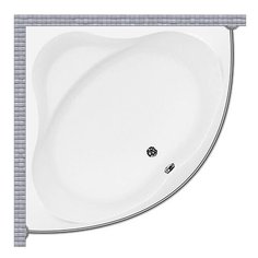 Карниз для ванной Aquanet Palau 140x140 Полукруглый, дуга Good Home Shop