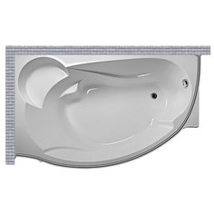 Карниз для ванной Eurolux Alexandria 170x110 Асимметричный Good Home Shop