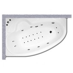 Карниз для ванной Banoperito Blanca 140x95 Асимметричный Good Home Shop