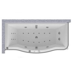 Карниз для ванной Aquatek Helios 180x90 Г-образный, угловой Good Home Shop