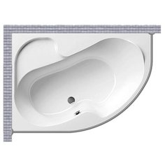 Карниз для ванной Ravak Rosa I 150x105 Асимметричный Good Home Shop
