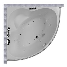 Карниз для ванной Aquatika Epura 140x140 Полукруглый, дуга Good Home Shop