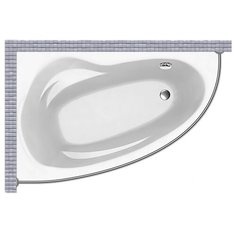 Карниз для ванной Banoperito Emilia 150x95 Асимметричный Good Home Shop